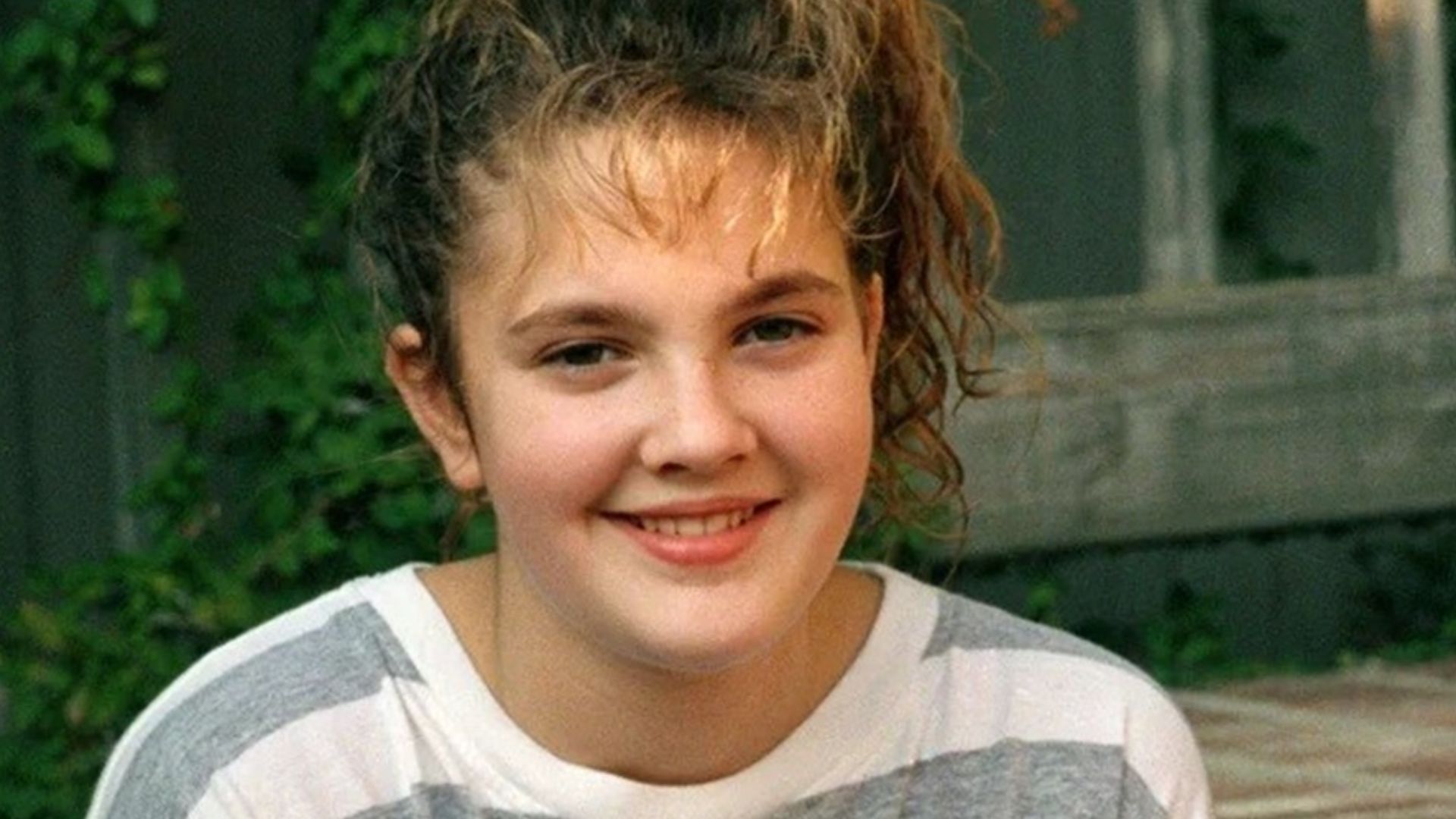 Publicity still of actress Drew Barrymore in 1987.