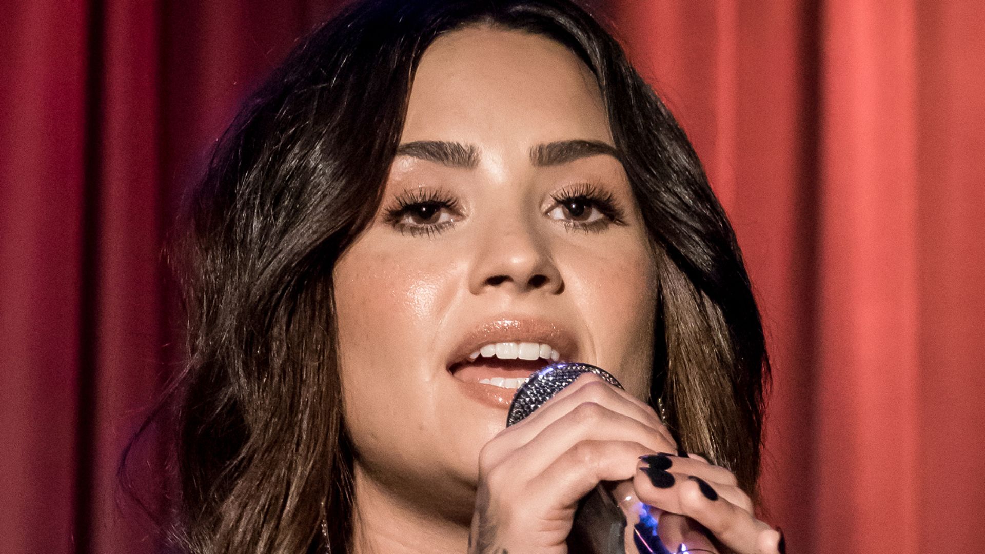 Demi Lovato speaking and performing live at the Grammy Museum in downtown Los Angeles, California, on Saturday, September 16, 2017. Part of the museums