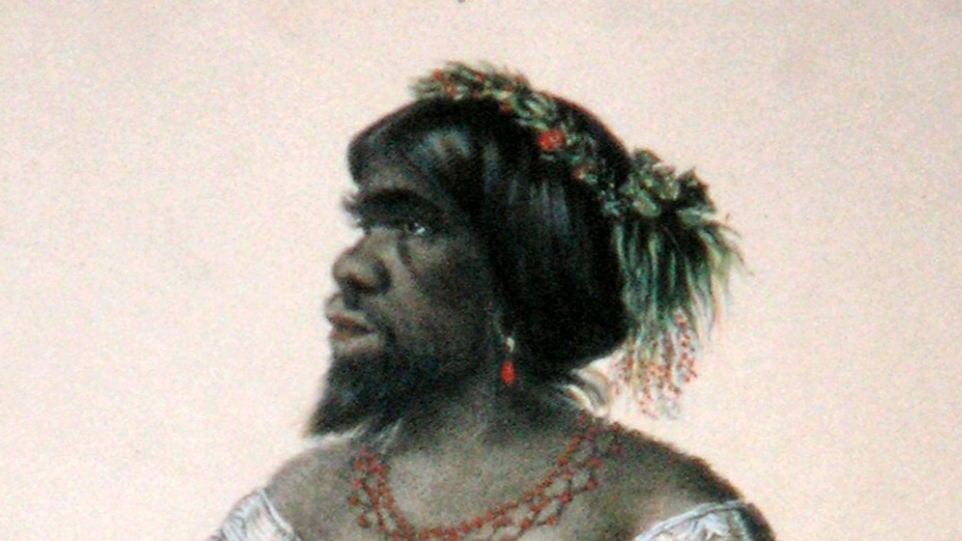 Julia Pastrana, Lithographie von Vinzenz Katzler (+ vor 1900)