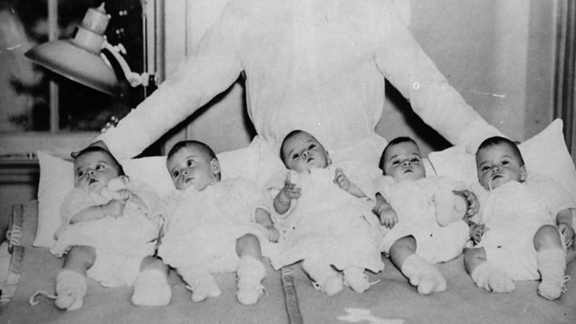 Mitchell Hepburn with Dionne Quintuplets
