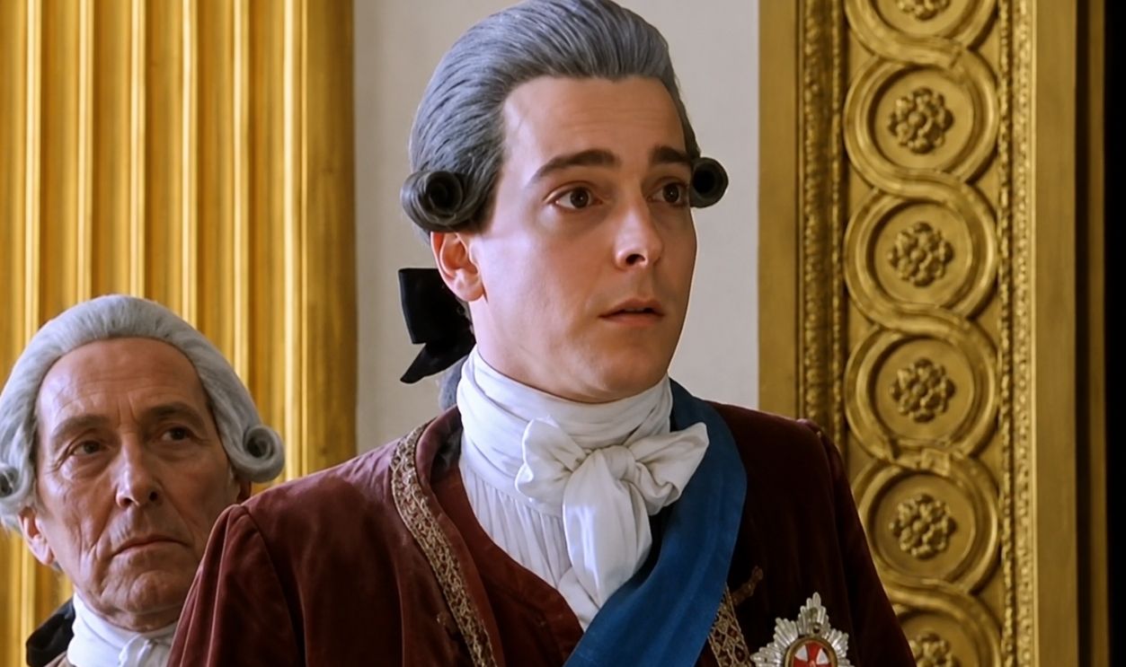 Screenshot from Aristocrats, BBC (1999)  
