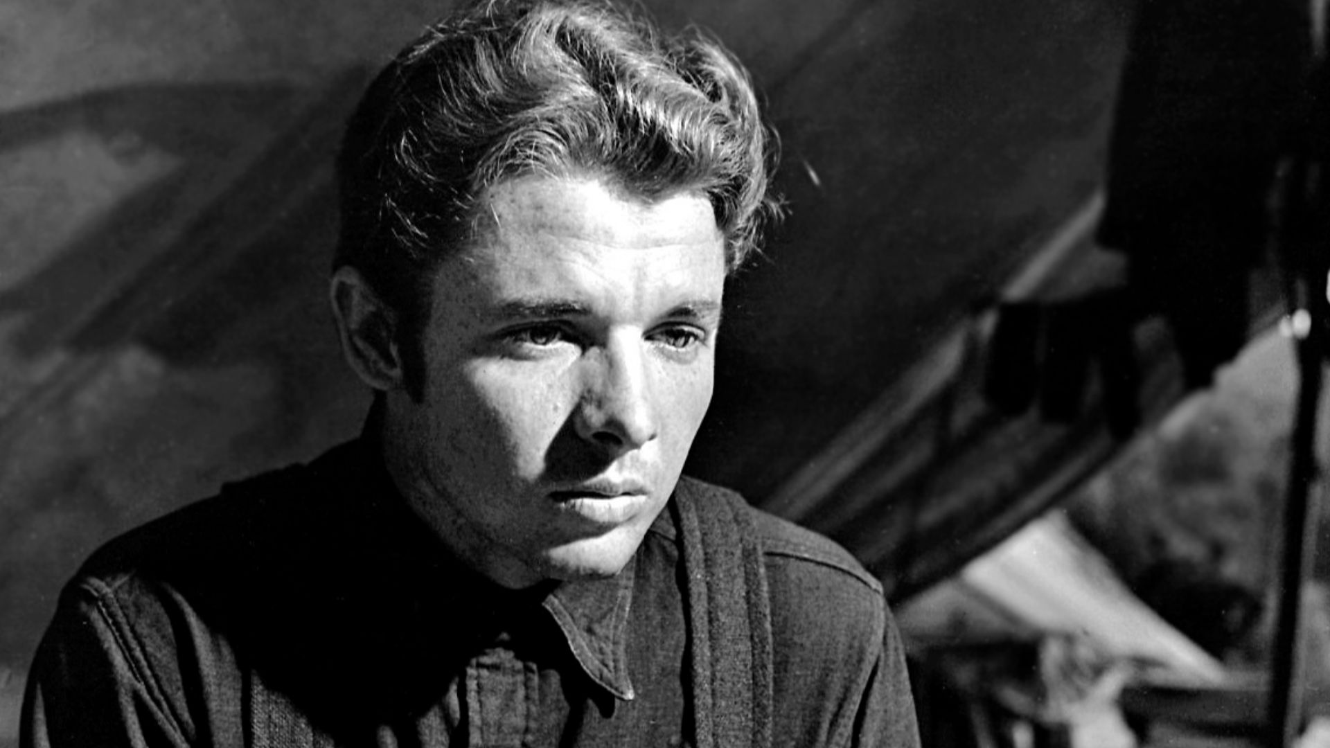 Original studio publicity photo of Audie Murphy for film The Red Badge of Courage. No writing on back.
