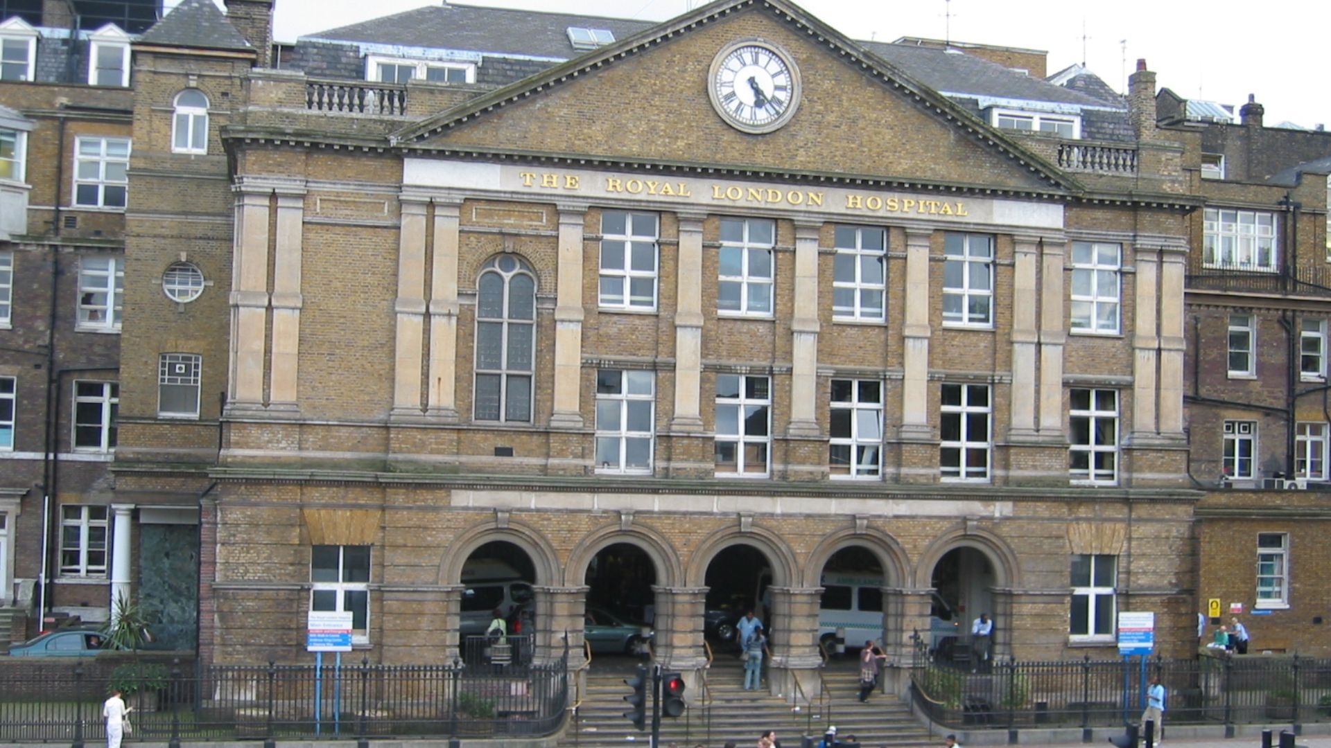 Facade of the Royal London Hospital.