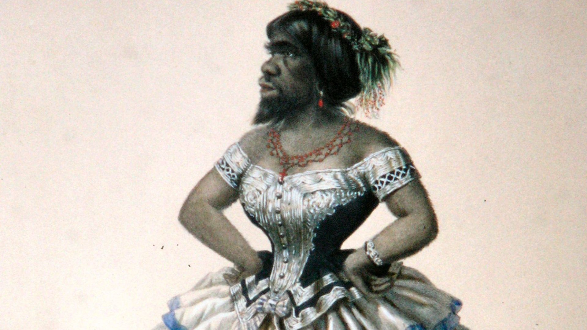Julia Pastrana, Lithographie von Vinzenz Katzler (+ vor 1900)