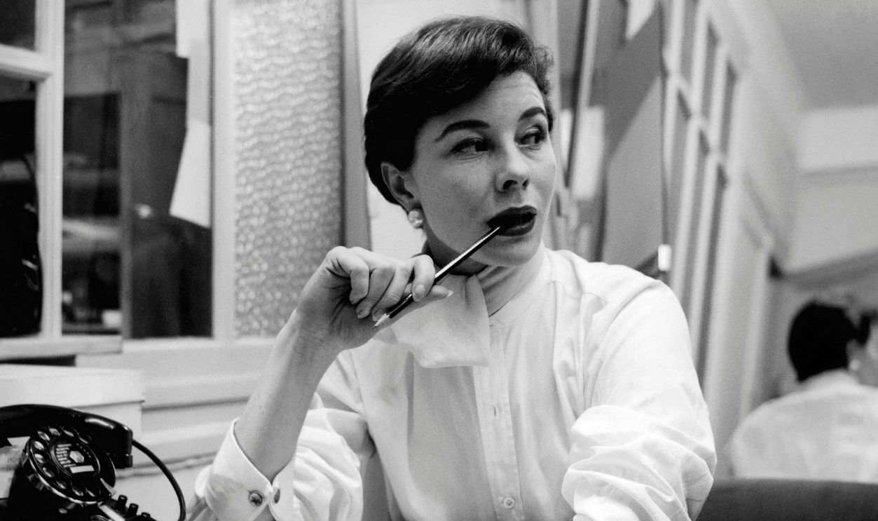 French fashion model Bettina Graziani, aka as Bettina working as fashion designer of clothes produced by her workshops.
