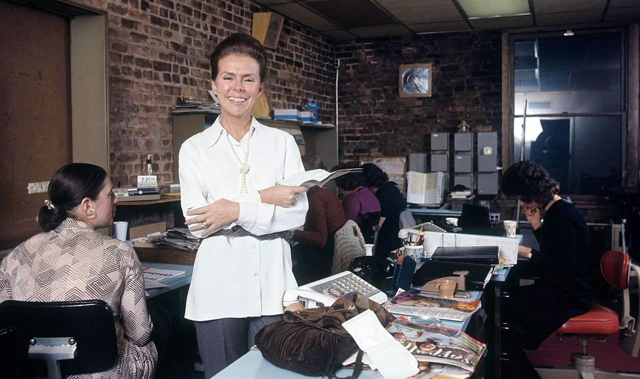 American entrepeneur and co-founder of the American model agency Ford Models that was one of the earliest internationally recognized modelling agencies in the world. Pictured in the agency's office on march 8 1972.