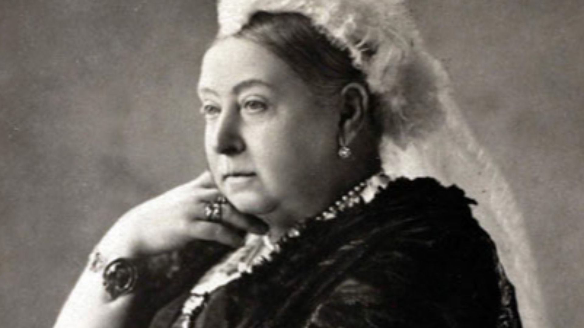 Queen Victoria in one of the mourning gowns she wore following Prince Albert's death in 1861 (source)