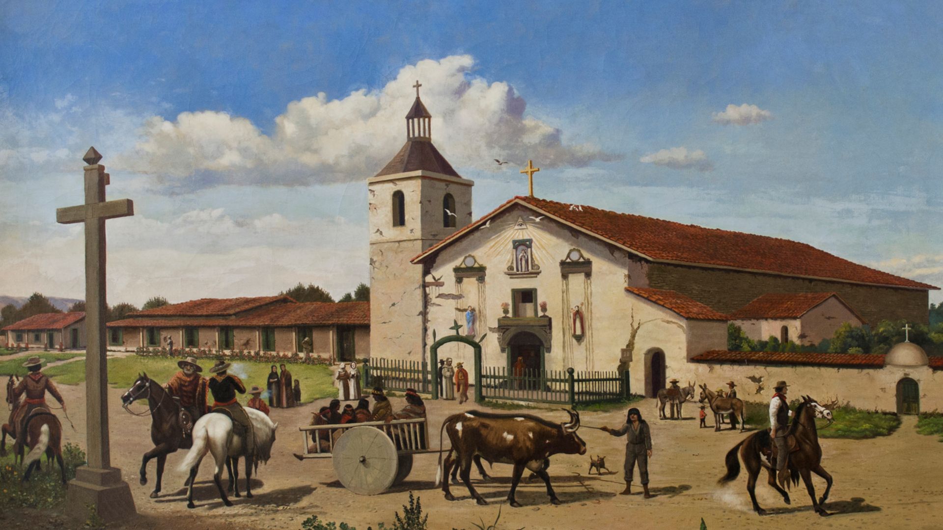 Painting part of the Archives & Special Collections, Santa Clara University Library
