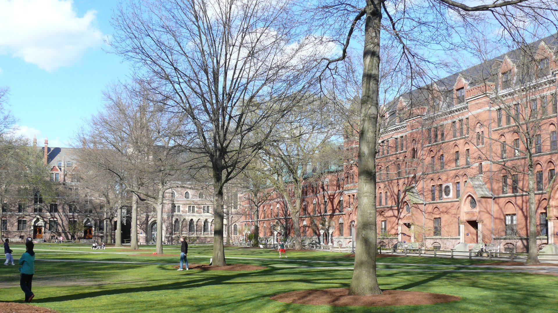 The Old Campus Courtyard of Yale University. Yale University is an American private Ivy League research university located in New Haven, Connecticut.
