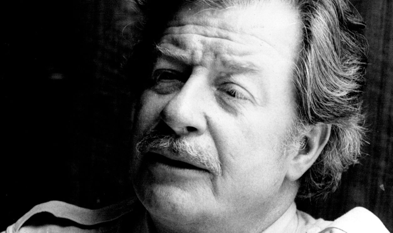 Author and film maker Mr James Clavell pictured by the Sebel town house this morning. November 10, 1975. 