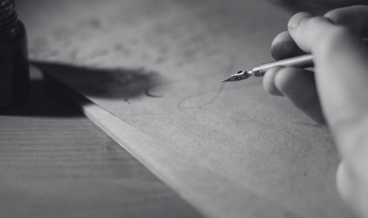 writing with a fountain pen 