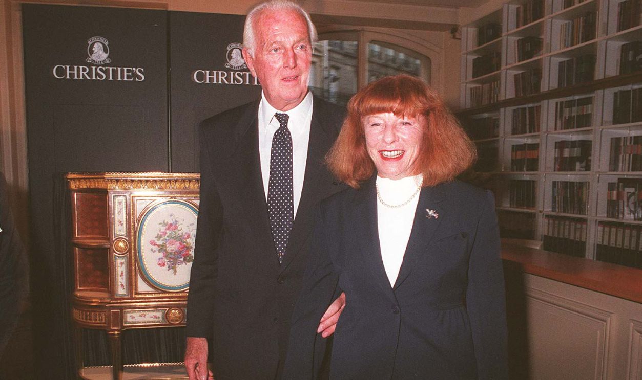 Bettina Graziani, Hubert De Givenchy at Christie'S France Cocktail Party In Paris.
