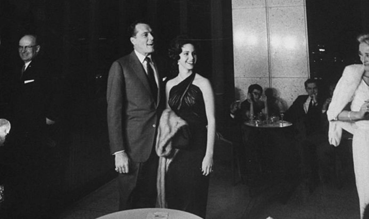 Nickie Hilton and wife at opening of new Denver Hilton hotel.