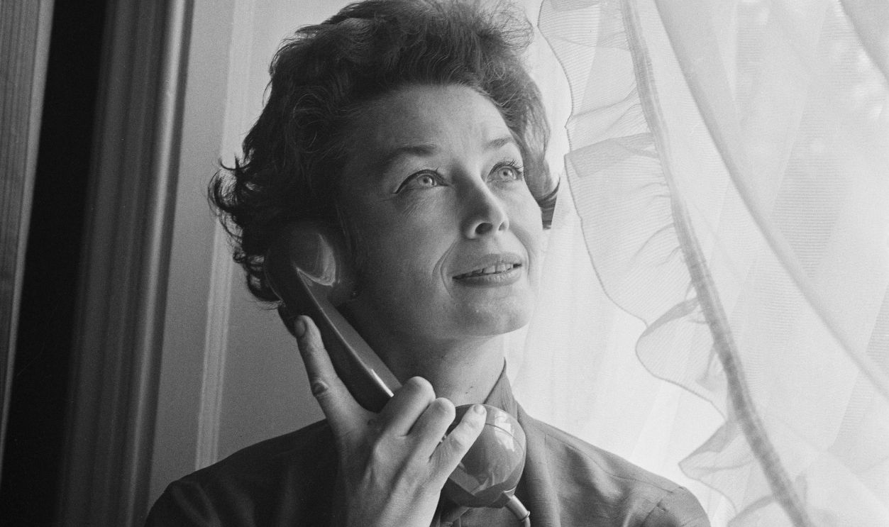 American supermodel Dorian Leigh on the telephone on June 22nd, 1960. 