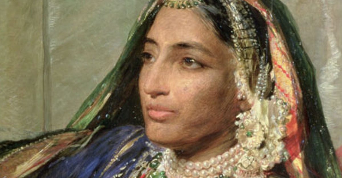 Painted portrait of Jind Kaur