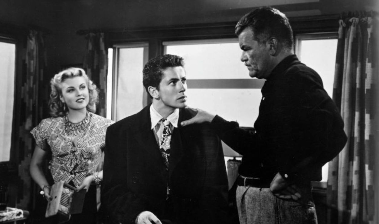 1948: Directed by Nicholas Ray 'They Live By Night' stars Farley Granger, centre, Cathy O'Donnell, Howard De Silva, Jay C Flippen, Helen Craig and Will Wright. 