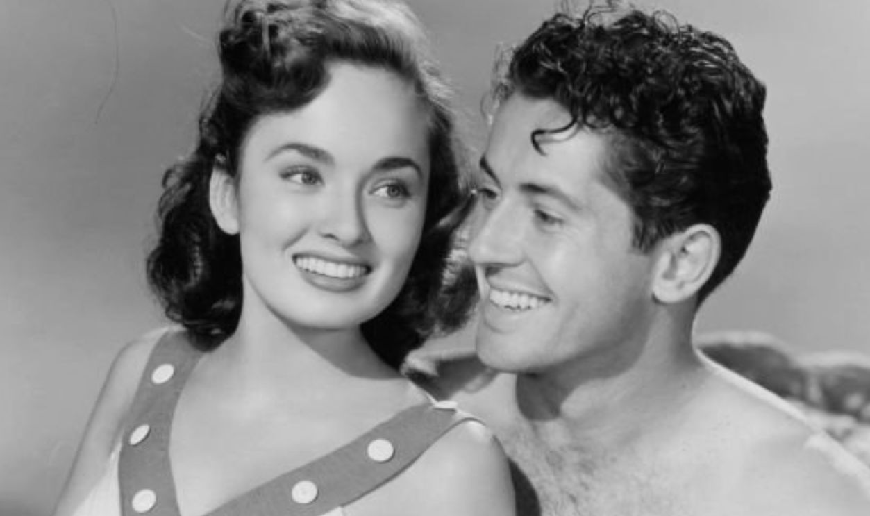Ann Blyth and Farley Granger publicity portrait for the film 'Our Very Own', 1950.