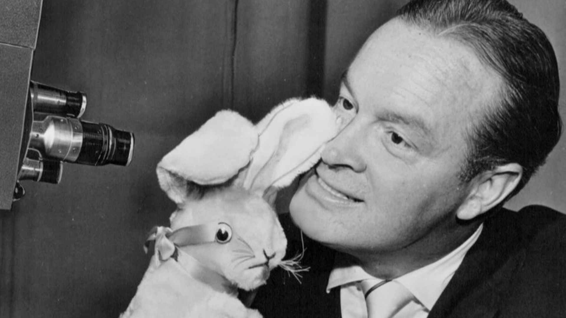 Photo of Bob Hope rehearsing for this first starring television role in the television special Star Spangled Revue. Hope was once quoted as saying he couldn't be paid enough to work on television.  Despite that comment, his agent was contacted by a repres