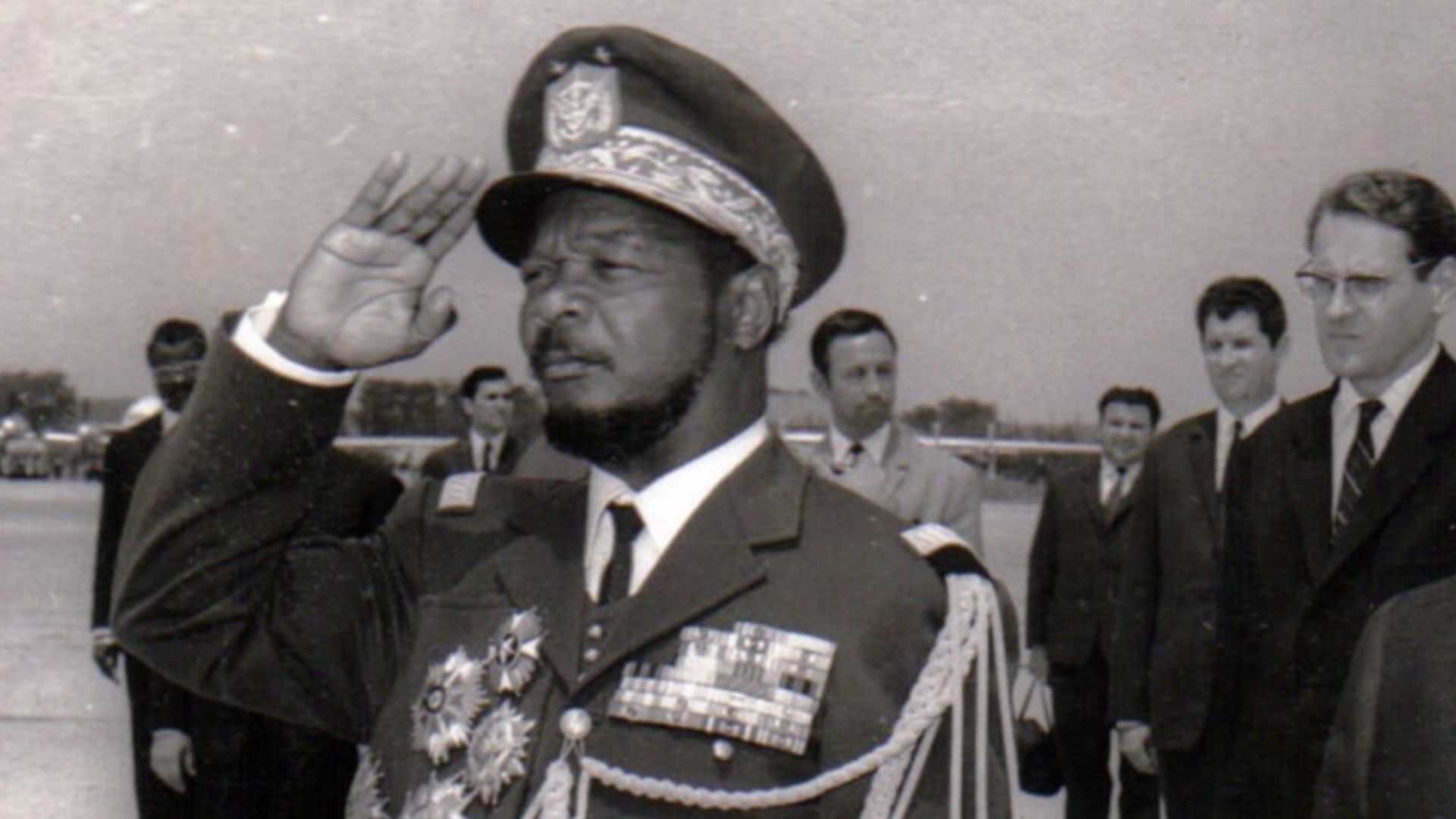 Jean-Bedel Bokassa with Nicolae Ceausescu