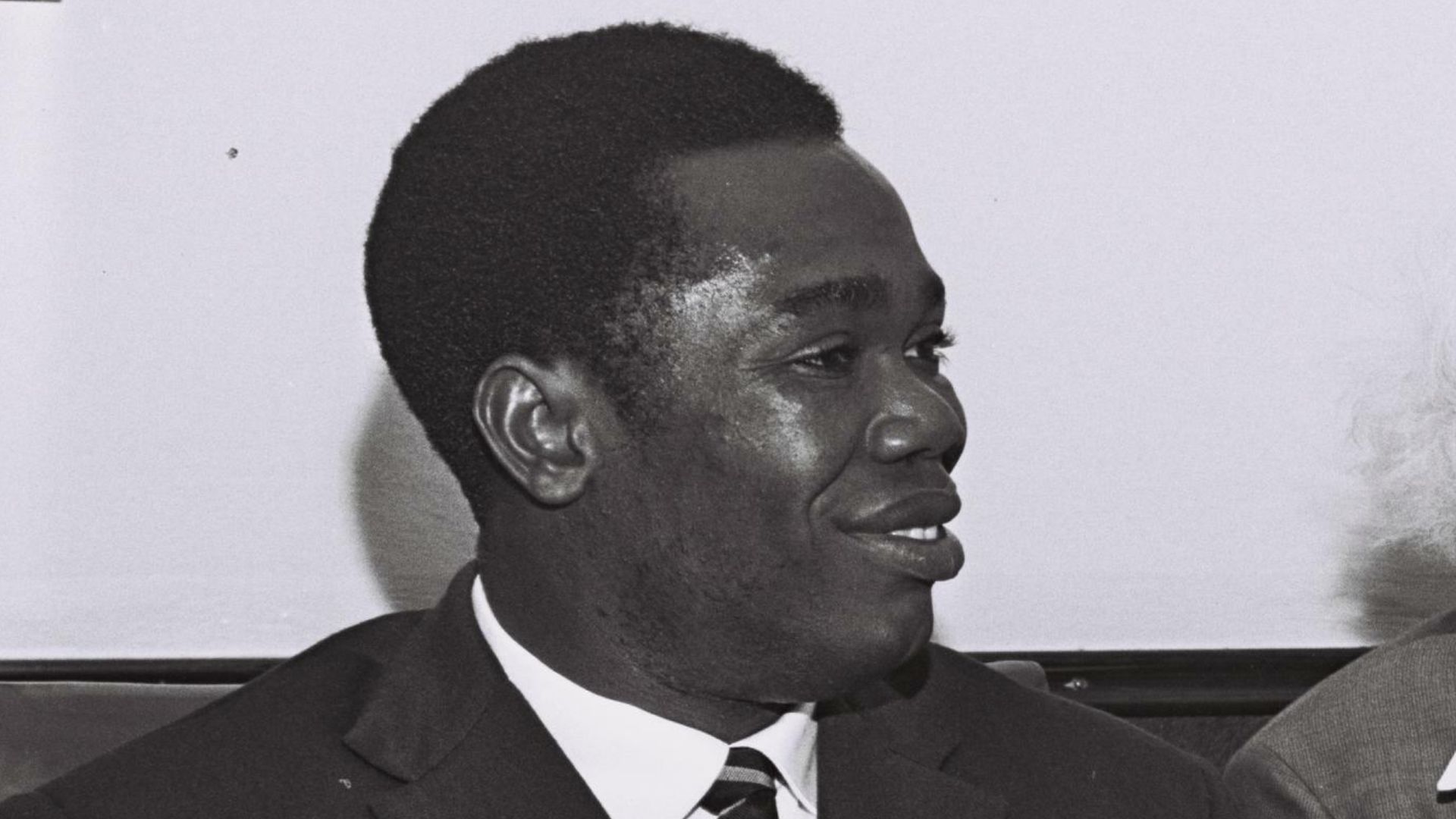 PRESIDENT DAVID DACKO, CENTRAL AFRICAN REPUBLIC, WITH PRIME MIN. DAVID BEN GURION (L) AT HIS OFFICE IN JERUSALEM.