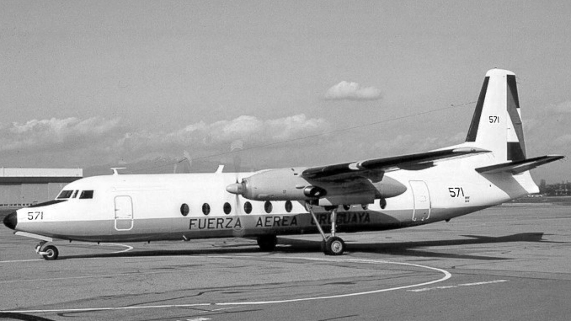 One of the Fairchild Hiller FH-227B aircraft used in the production of the 1993 film