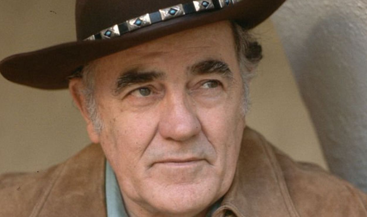 70's top-selling Western novelist Louis L'Amour at his home in California.