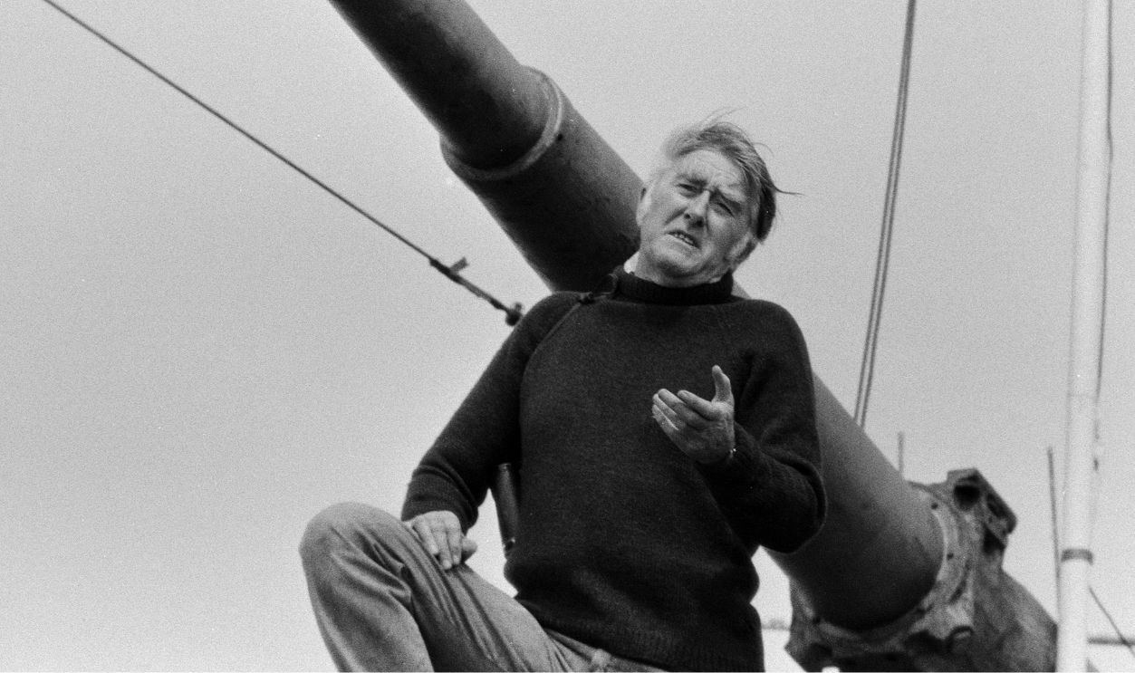 Major Roy Bates recaptures Sealand, a wartime man made Maunsell Sea Fort (British naval defence platform), Wednesday 16th August 1978. The tower, situated seven miles off the coast of Harwich, Essex, was invaded by 2 Germans and a Dutchman by helicopter last week, when Major Bates, who has owned the tower for 11 years was away. In 1967 Roy Bates (1967) founded Sealand as a sovereign Principality and was known as Prince Roy of Sealand.