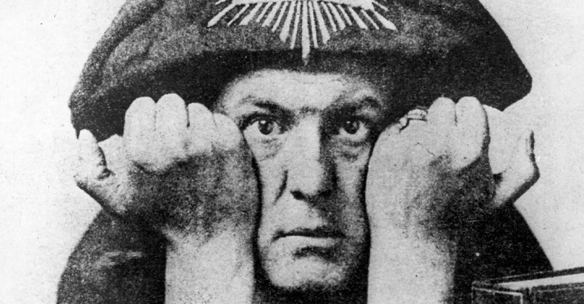 English writer and occultist Aleister Crowley (1875 - 1947).