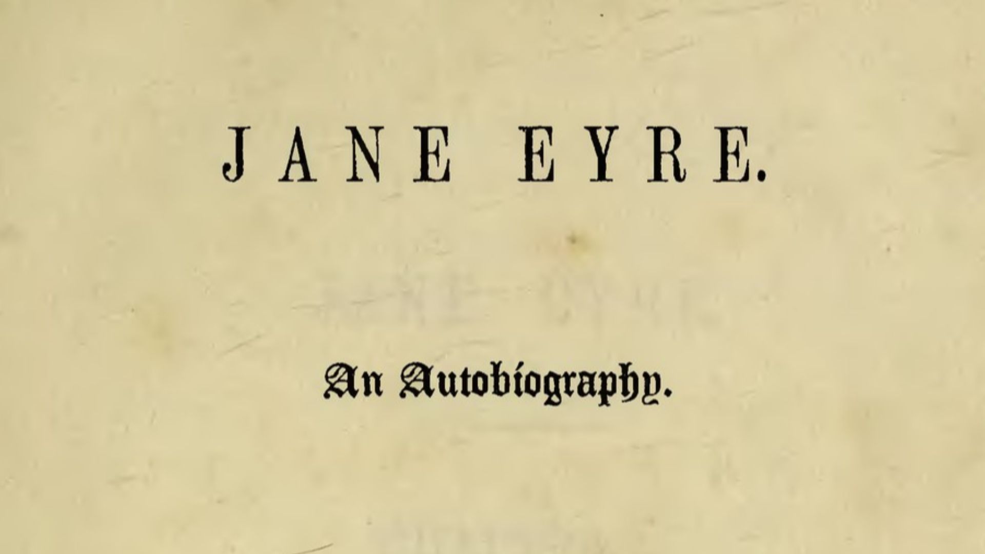 Title page, first edition, w:en:Jane Eyre.