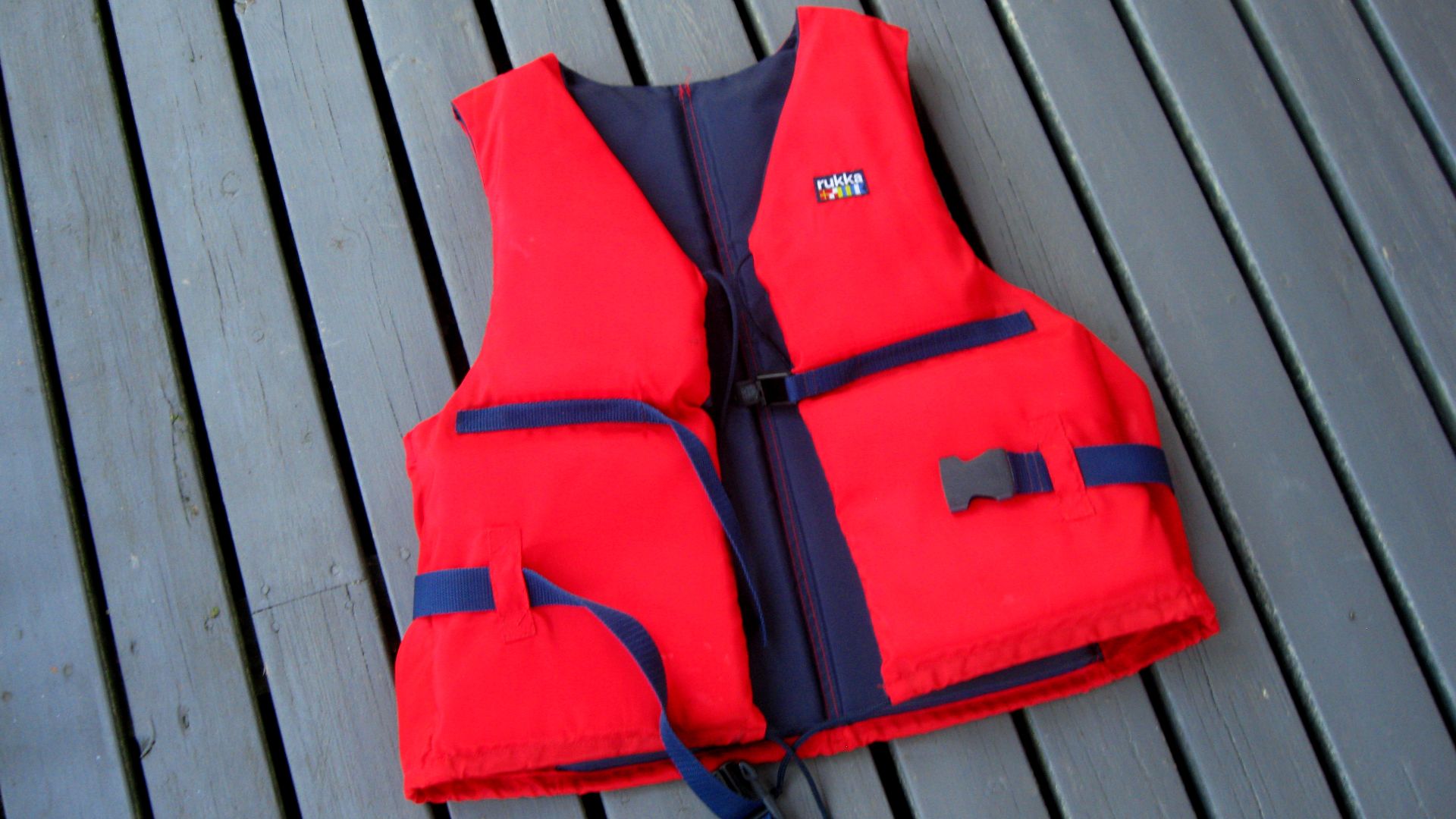 Red life jacket
