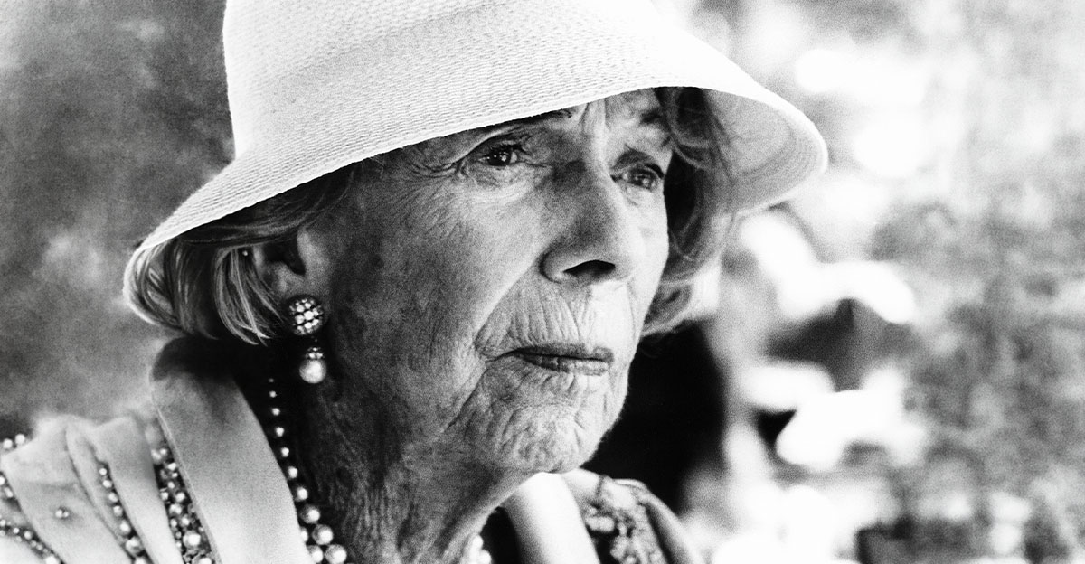 Black and white photo of Brooke Astor