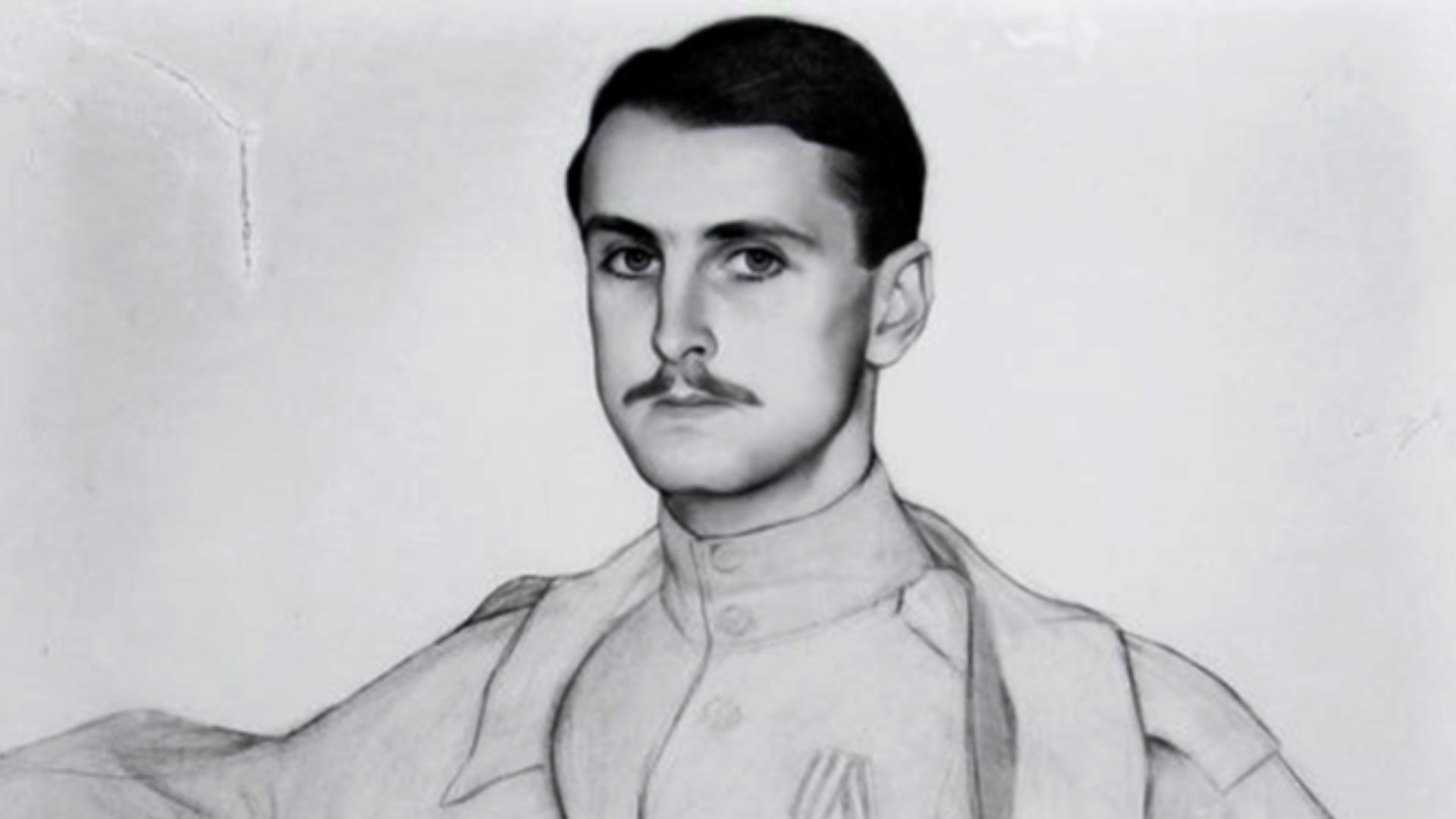 С. Сорин Портрет Сергея Оболенского 1917 рисунок