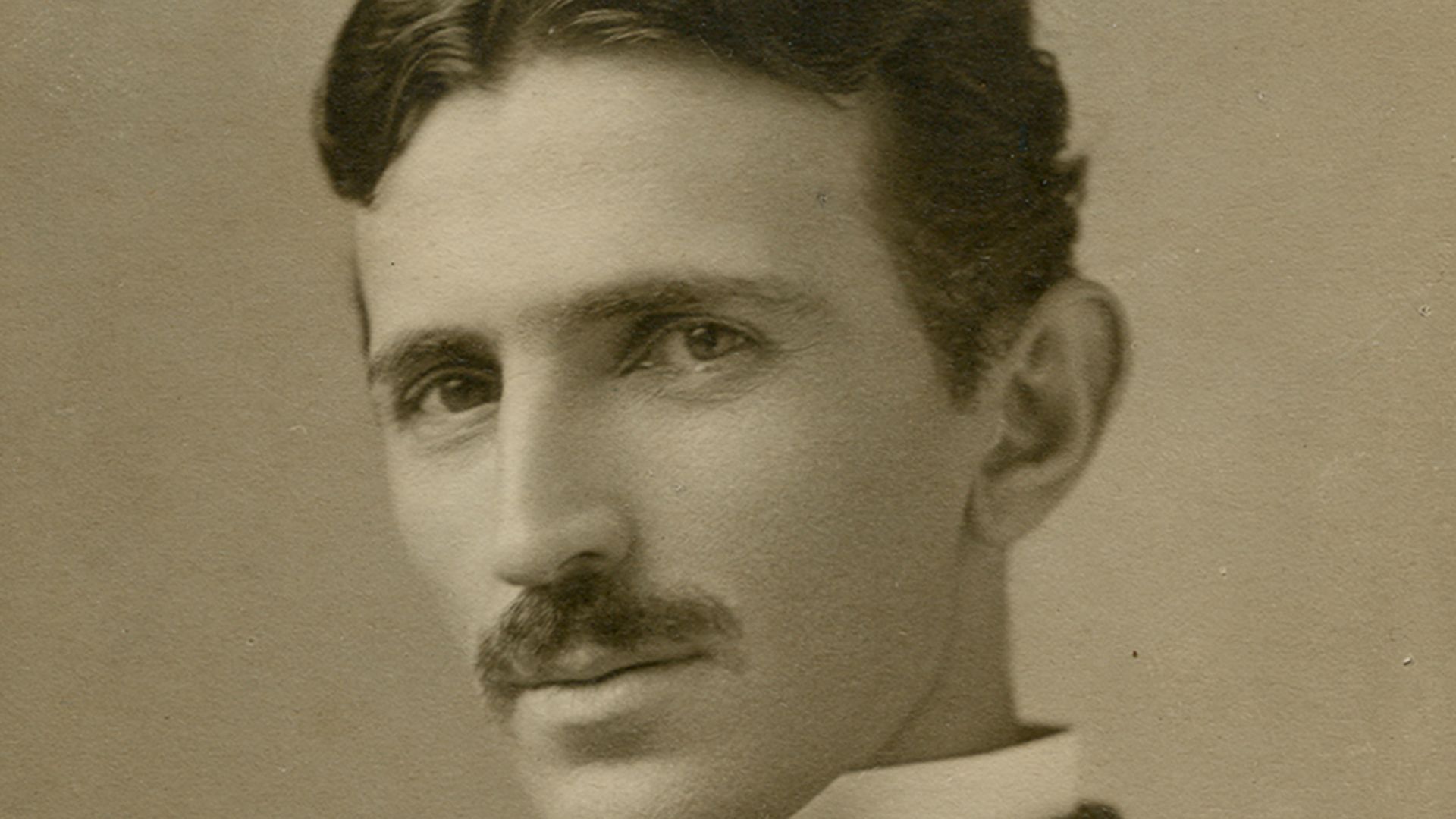 Portrait of Nikola Tesla by the Sarony studio in New York around 1890.