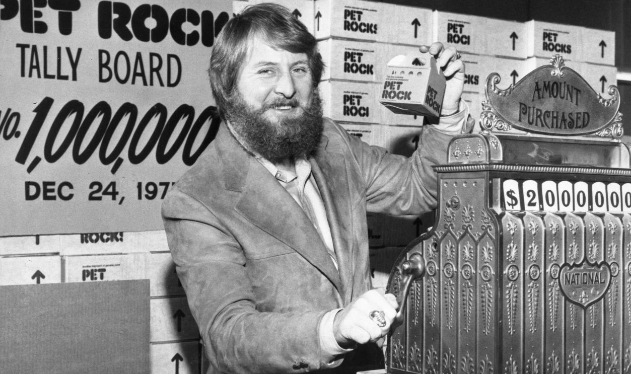 Pet Rock Creator Gary Dahl Working Behind Register
