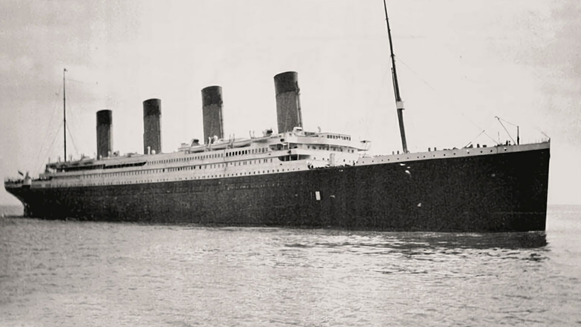 Titanic photographed at Cobh, Ireland