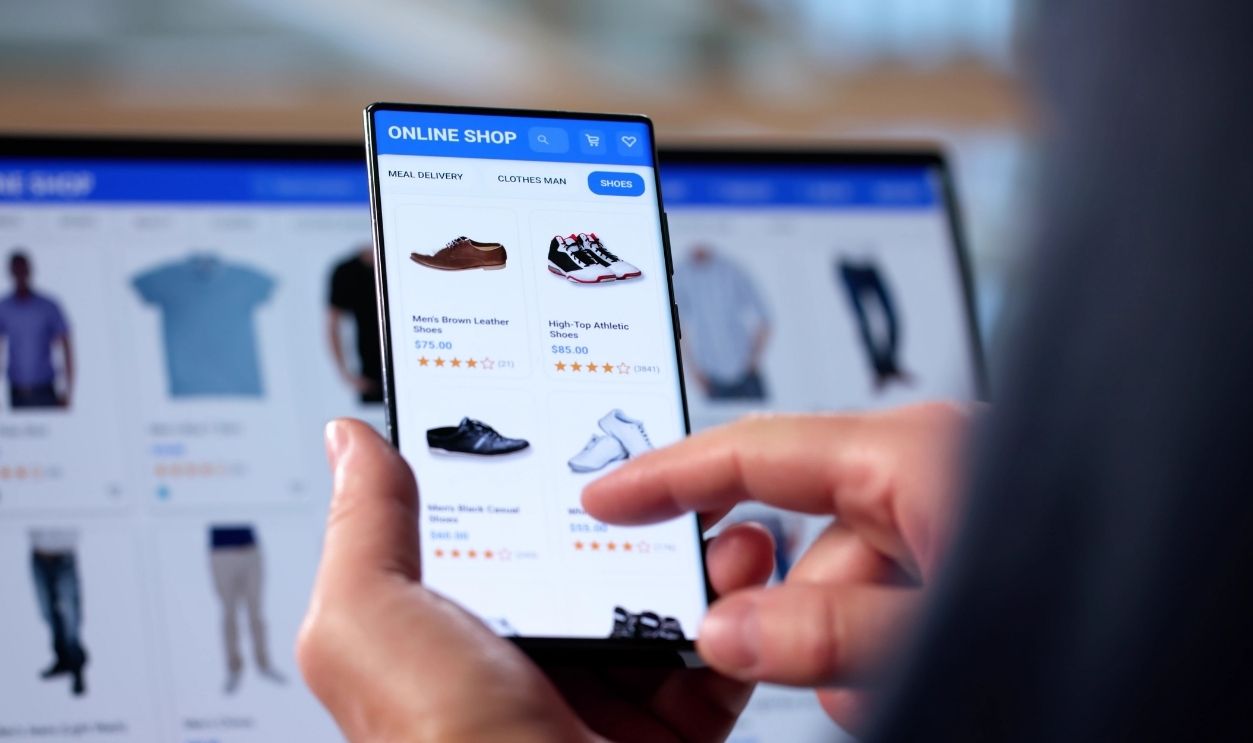 Online Shoe Shopping: Elderly Man Adds Items To Virtual Cart