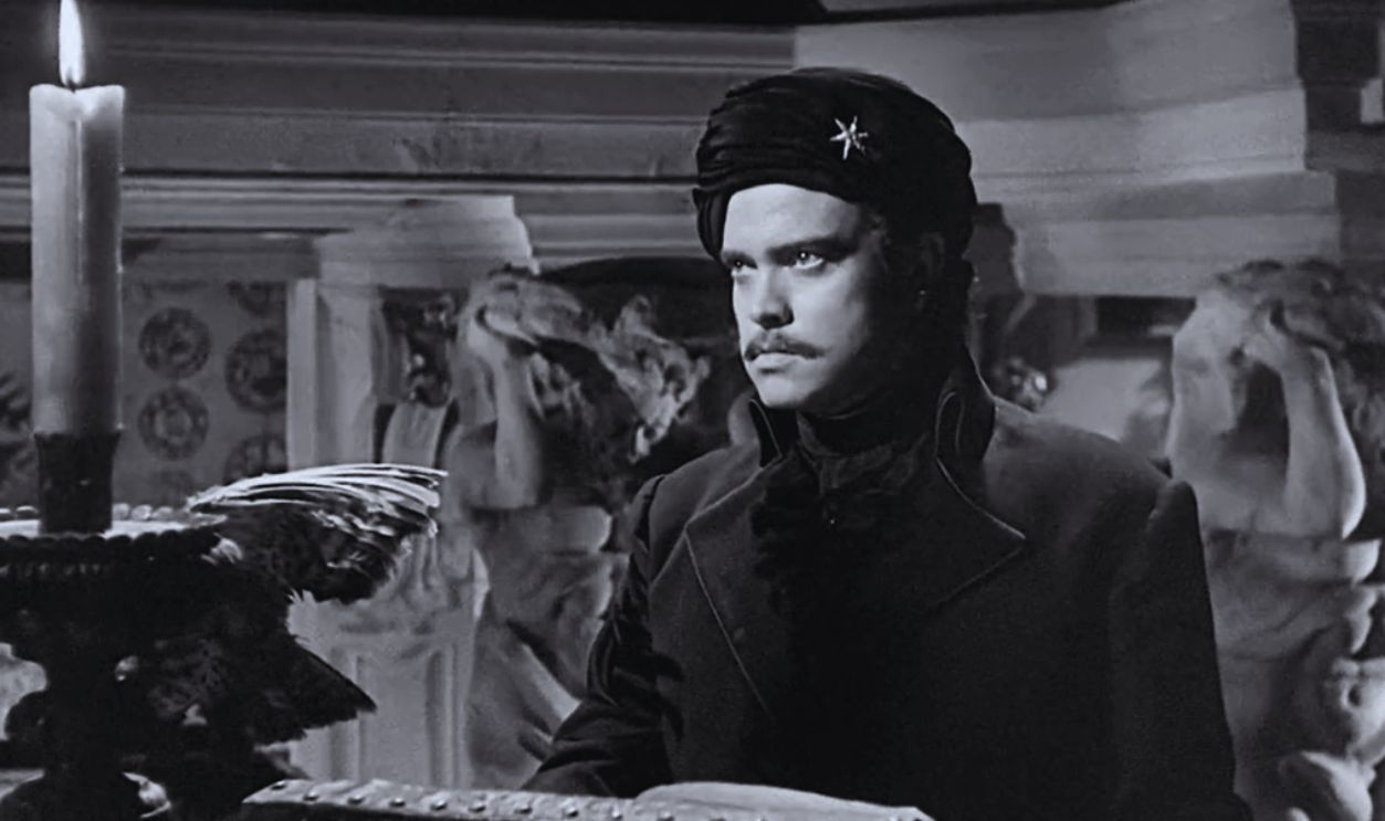 Screenshot from Black Magic (1949)