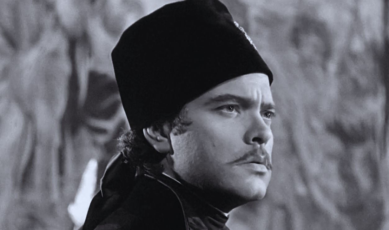 Screenshot from Black Magic (1949)