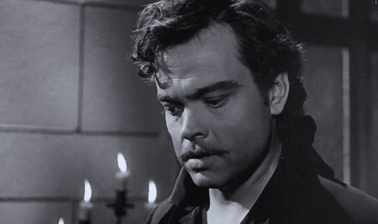 Screenshot from Black Magic (1949)