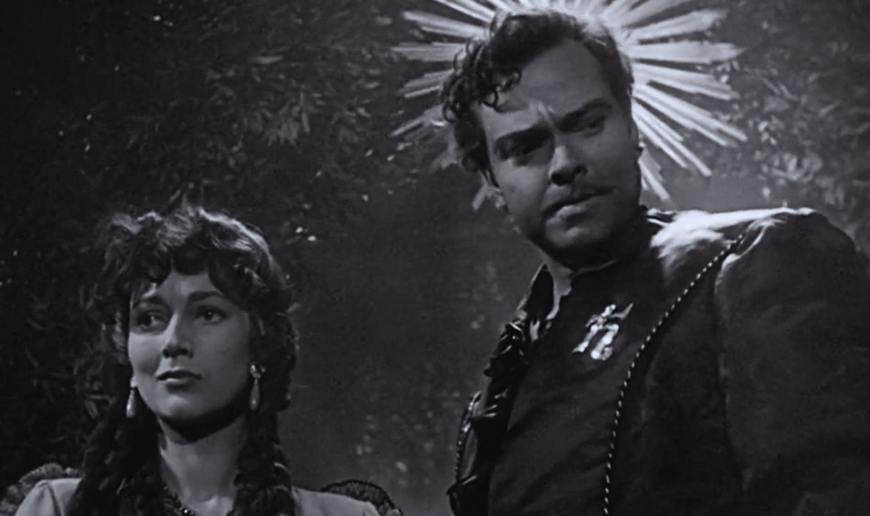 Screenshot from Black Magic (1949)