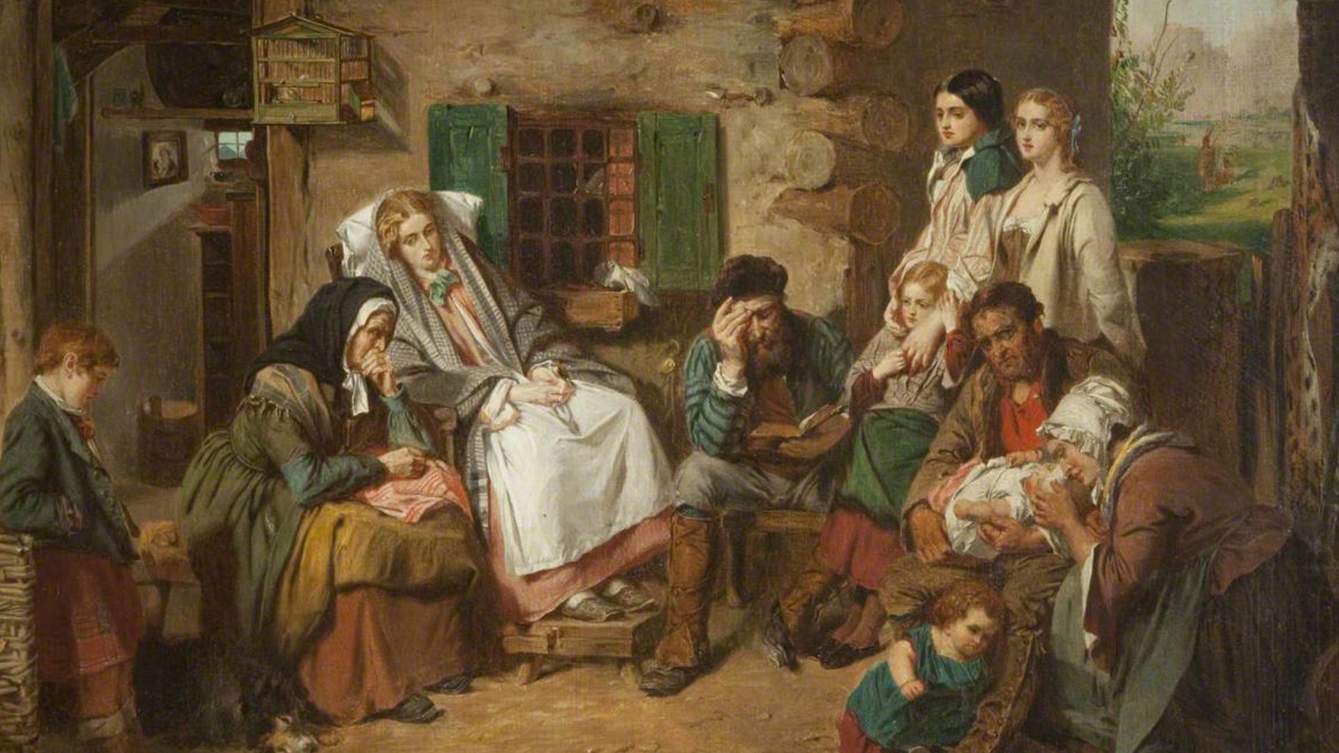 File:Thomas Faed (1825-1900) - Scottish Settlers in North America - HAG155 - Haworth Art Gallery.jpg