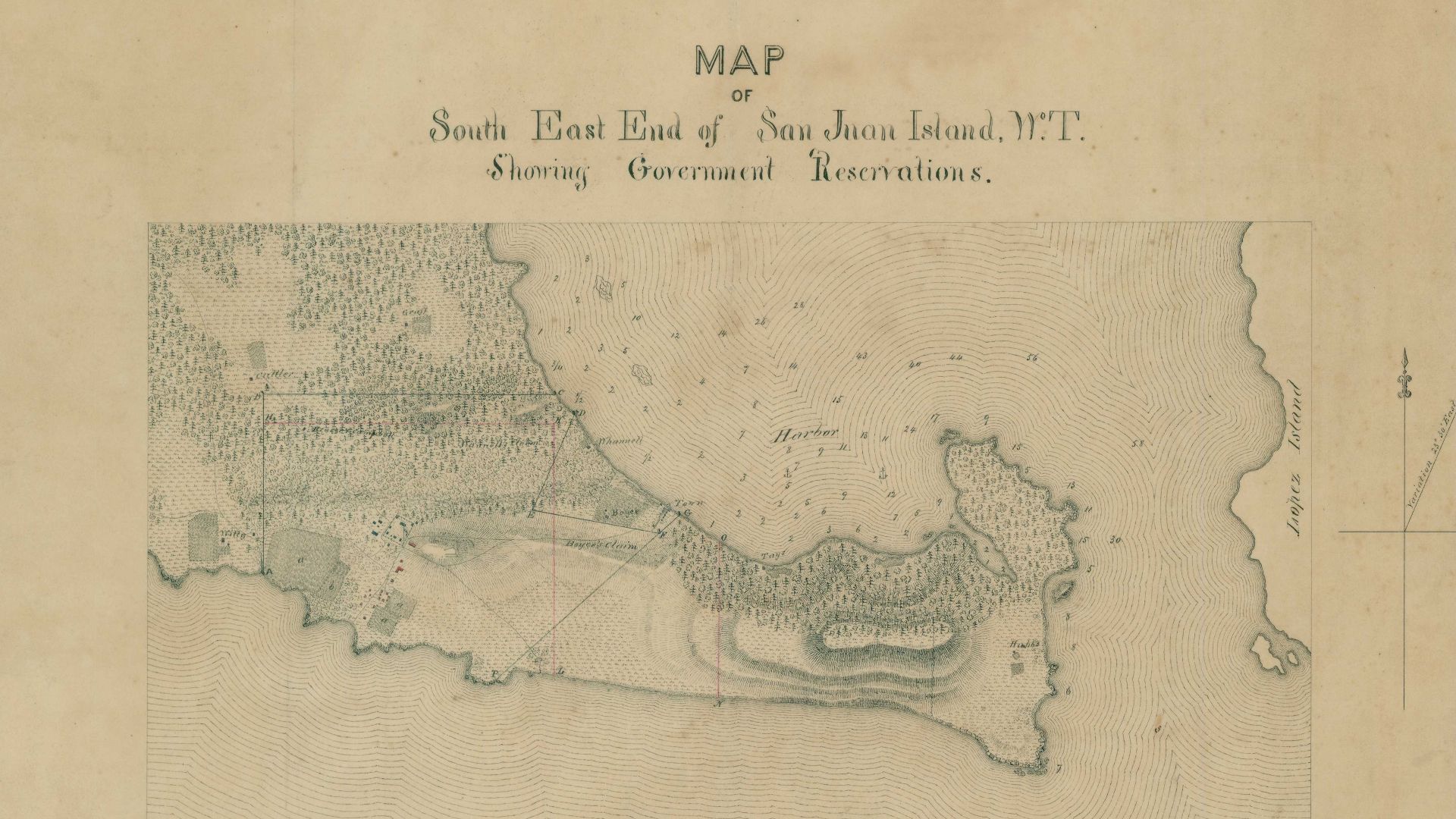 File:Map of South East End of San Juan Island, Washington Territory, Showing Government Reservations - NARA - 100305680.jpg