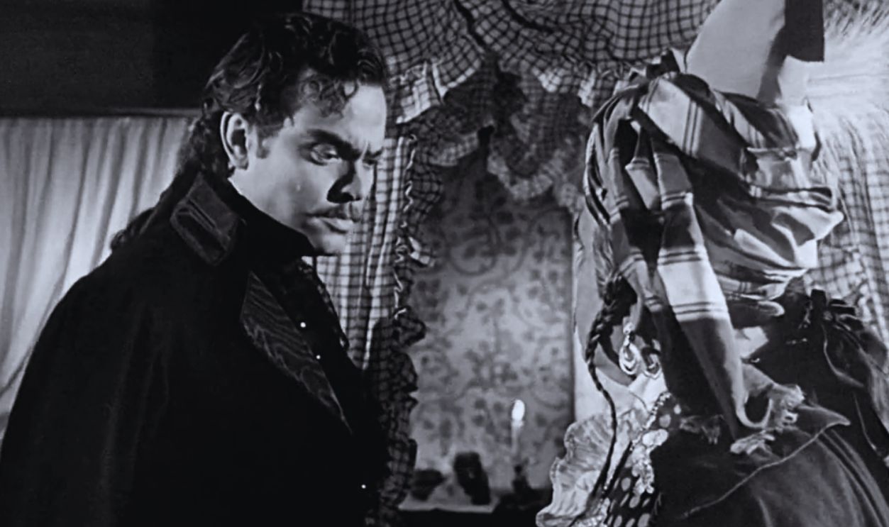 Screenshot from Black Magic (1949)