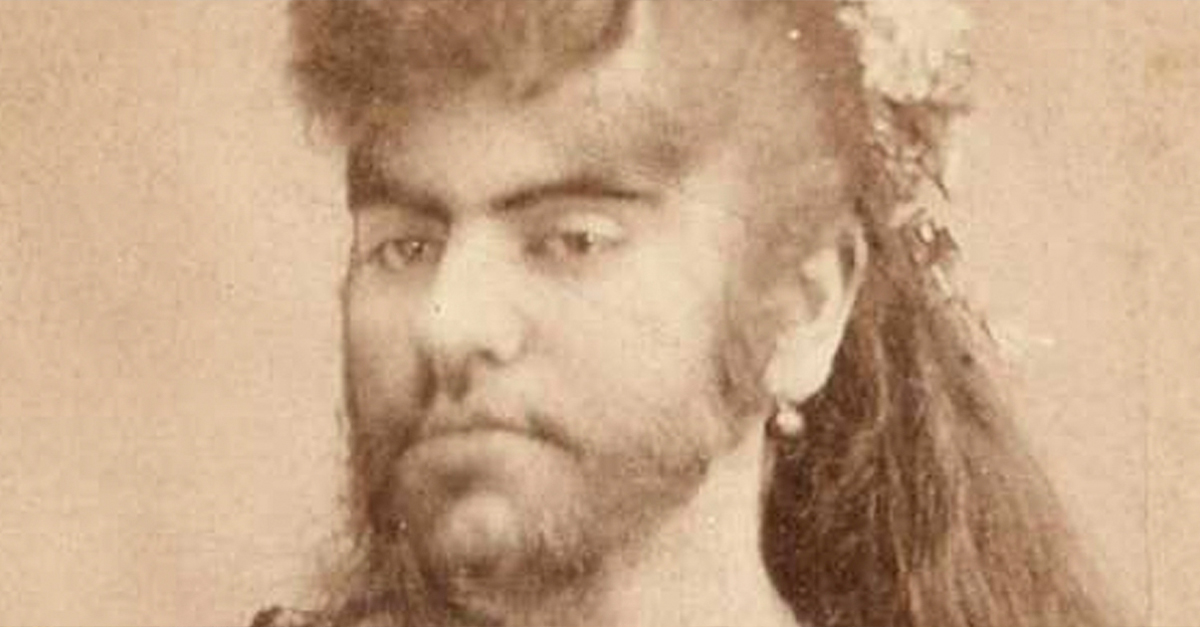 Portrait of Annie Jones, known as the "Bearded Lady"