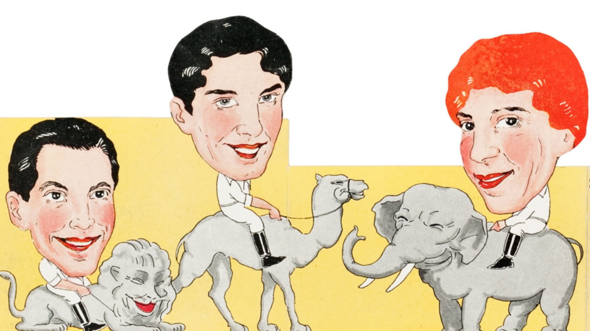 From a scan at Heritage Auctions.
Animal Crackers (44th Street Theatre, 1928). Die Cut Theatre Handout (4.5