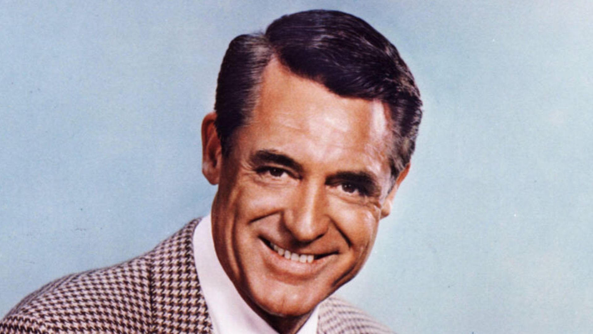 Cary Grant in a 1958 photograph by Harry Warnecke in the New York Daily News color studio