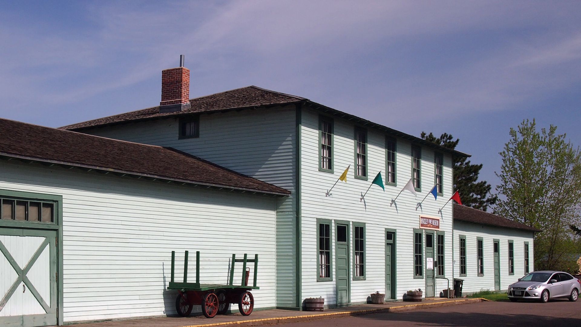 Hinckley Fire Museum, 106 Old Highway 61, Hinckley, Minnesota, USA. Viewed from the southeast. 





This is an image of a place or building that is listed on the National Register of Historic Places in the United States of America. Its reference number i