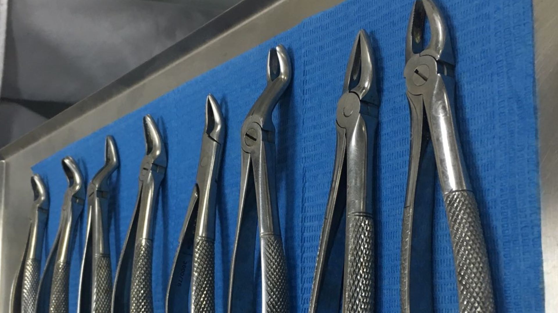 Dental extraction forceps commonly used on teeth in the maxillary arch