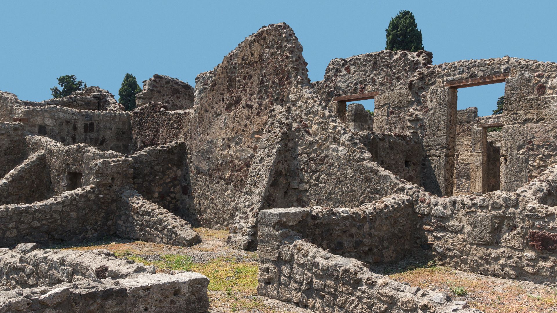 Composition with ruins in Pompeii, Italy.