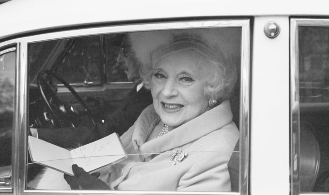 Author Barbara Cartland seen here signing autographs outside the Mermaid Theatre 22nd January 1976 